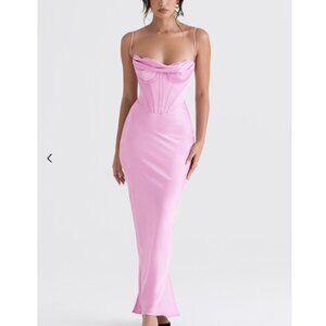 CHARMAINE Pink Corset Dress
